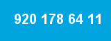 920 178 64 11 920 178 64 11